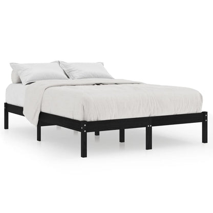 Berkfield Bed Frame Black Solid Wood 150x200 cm King Size