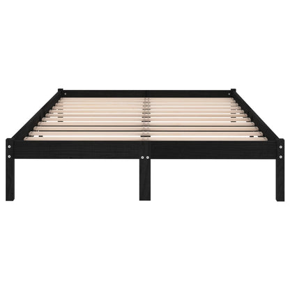 Berkfield Bed Frame Black Solid Wood 150x200 cm King Size