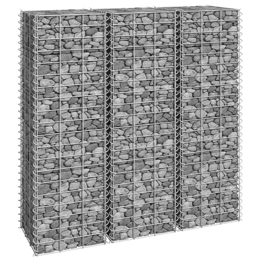 Berkfield Gabion Raised Beds 3 pcs 30x30x100 cm Iron