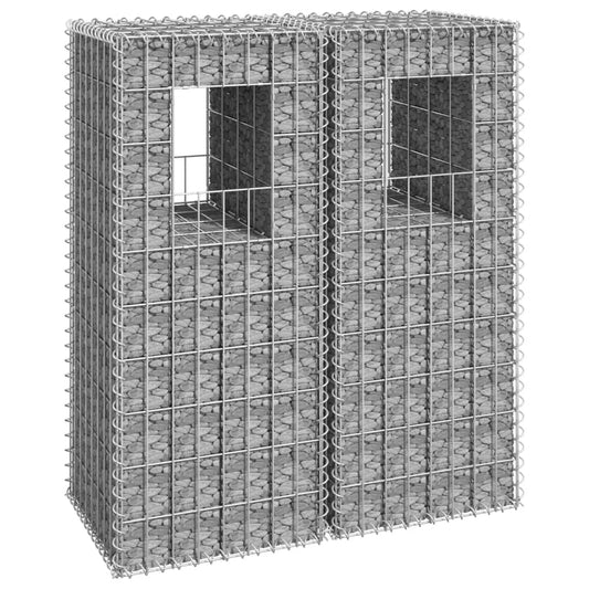Berkfield Gabion Basket Posts 2 pcs 40x40x100 cm Iron