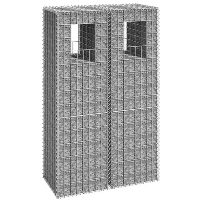 Berkfield Gabion Basket Posts 2 pcs 40x40x140 cm Iron