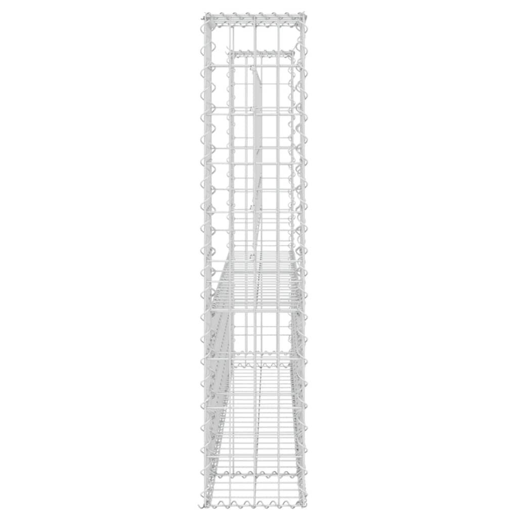 Berkfield U-shape Gabion Basket with 2 Posts Iron 140x20x100 cm