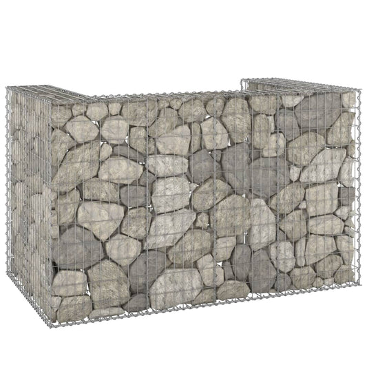 Berkfield Gabion Wall for Garbage Bins Galvanised Steel 180x100x110 cm