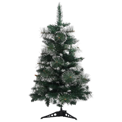 Berkfield Artificial Christmas Tree with Stand Green and White 60 cm PVC