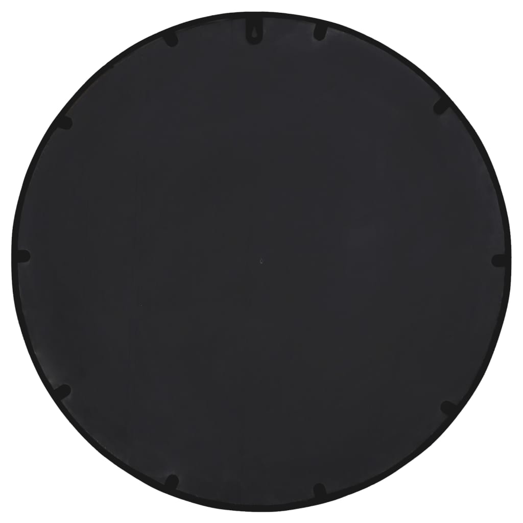 Berkfield Garden Mirror Black 60x4 cm Iron Round for Outdoor Use