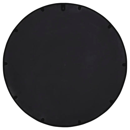 Berkfield Garden Mirror Black 60x4 cm Iron Round for Outdoor Use