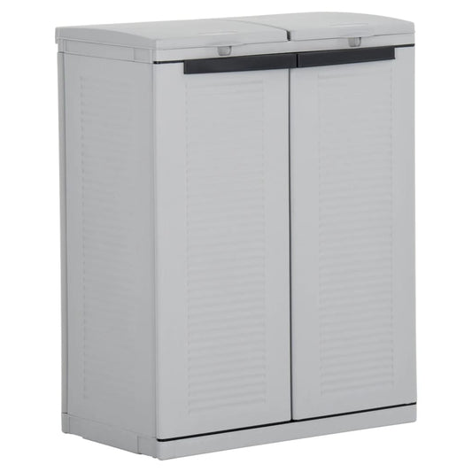 Berkfield Trash Bin Eco Cabinet 68x39x89 cm Grey and Black