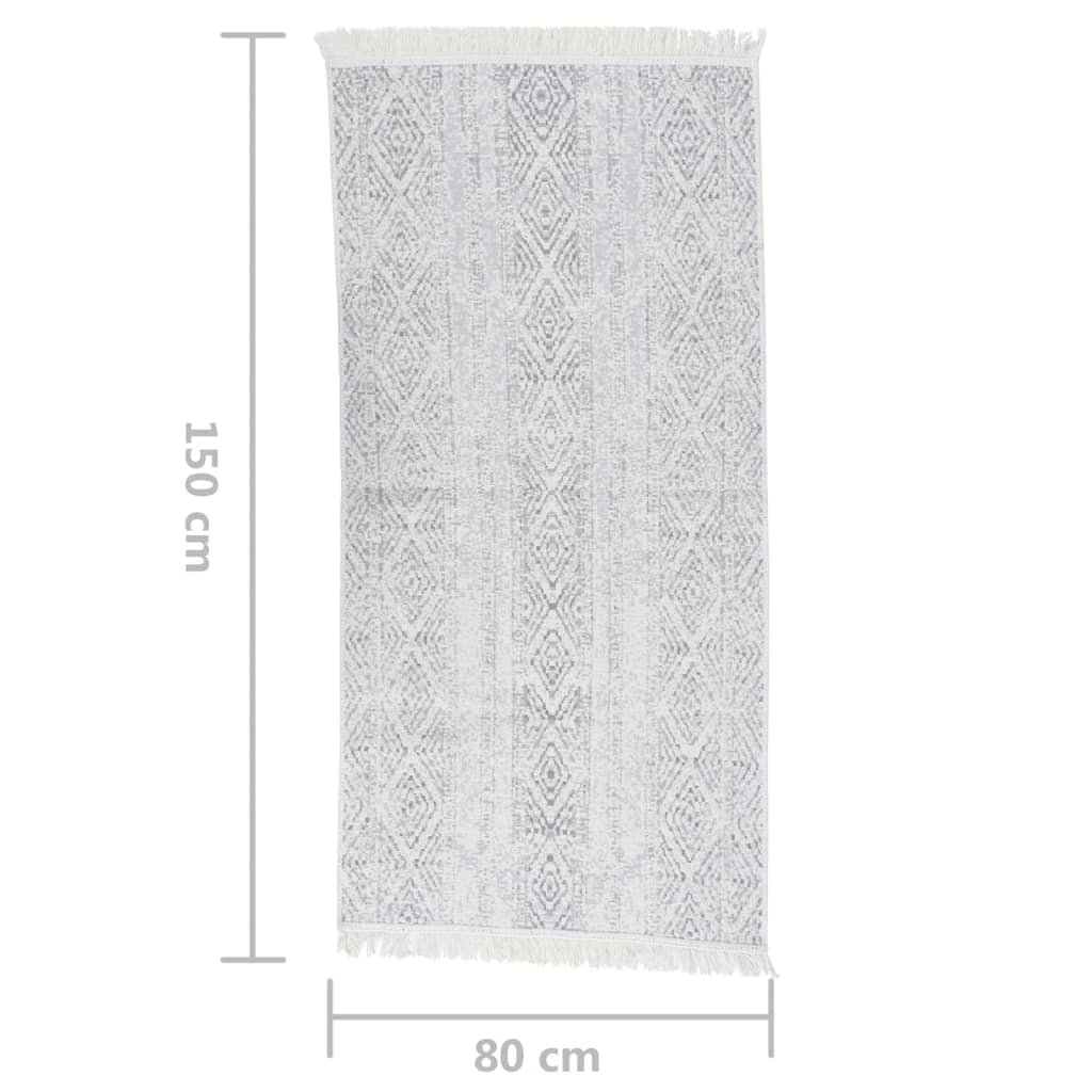 Berkfield Rug Light Grey 80x150 cm Cotton