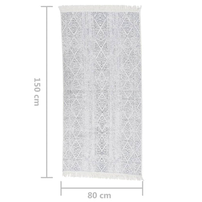Berkfield Rug Light Grey 80x150 cm Cotton