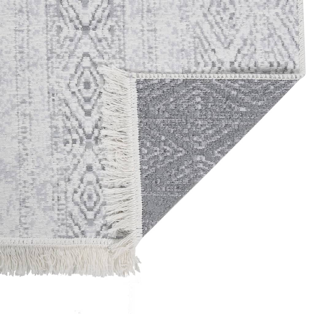 Berkfield Rug Light Grey 100x200 cm Cotton