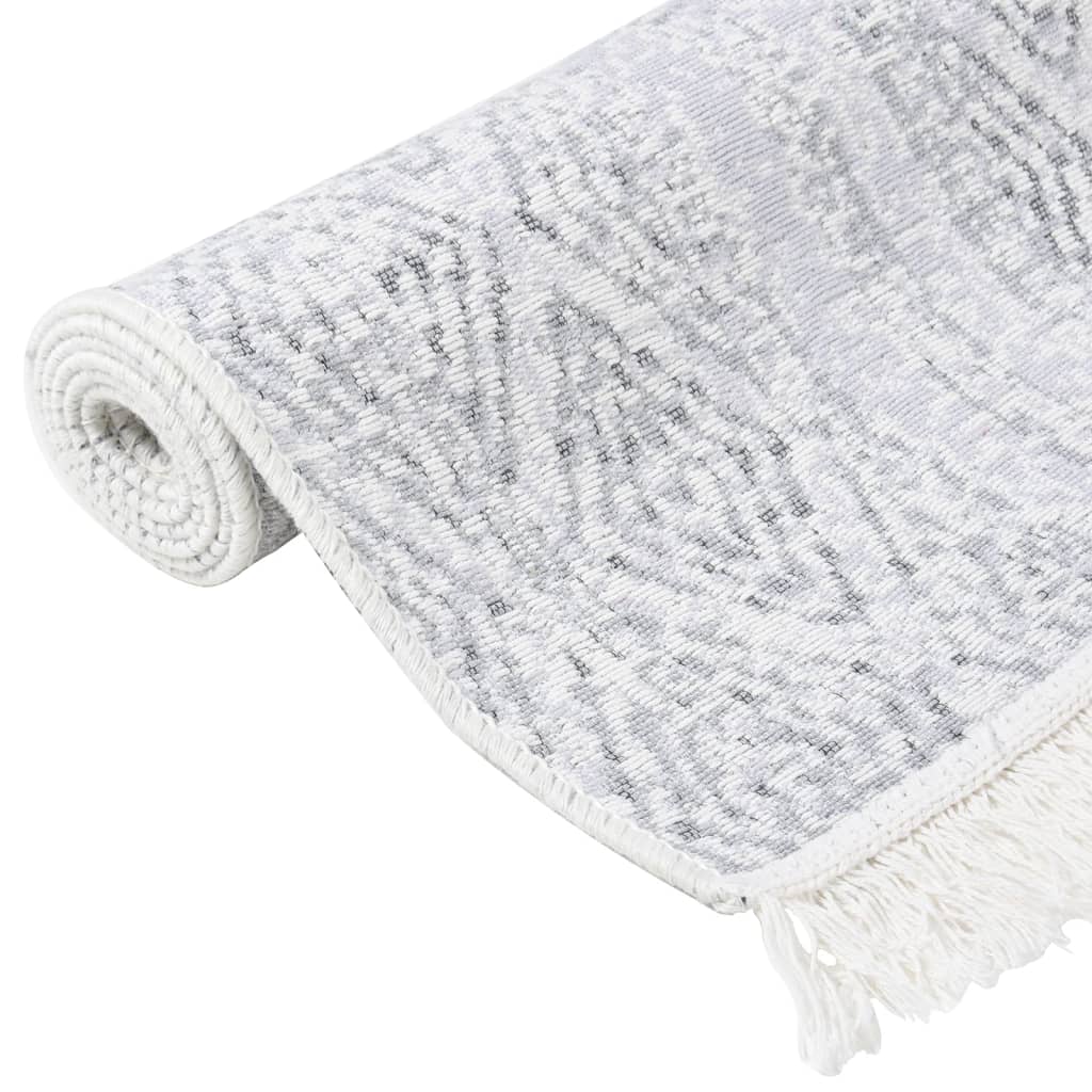 Berkfield Rug Light Grey 100x200 cm Cotton