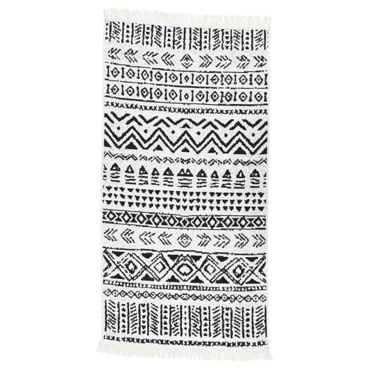 Berkfield Rug Black and White 80x150 cm Cotton