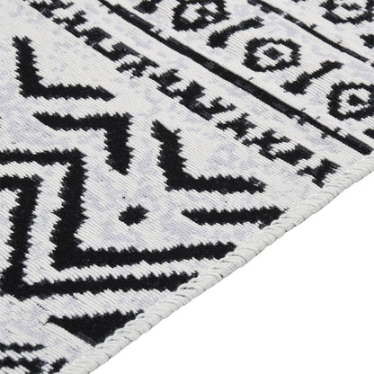 Berkfield Rug Black and White 100x200 cm Cotton