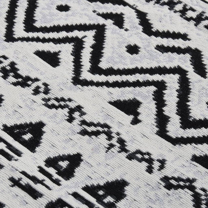 Berkfield Rug Black and White 100x200 cm Cotton