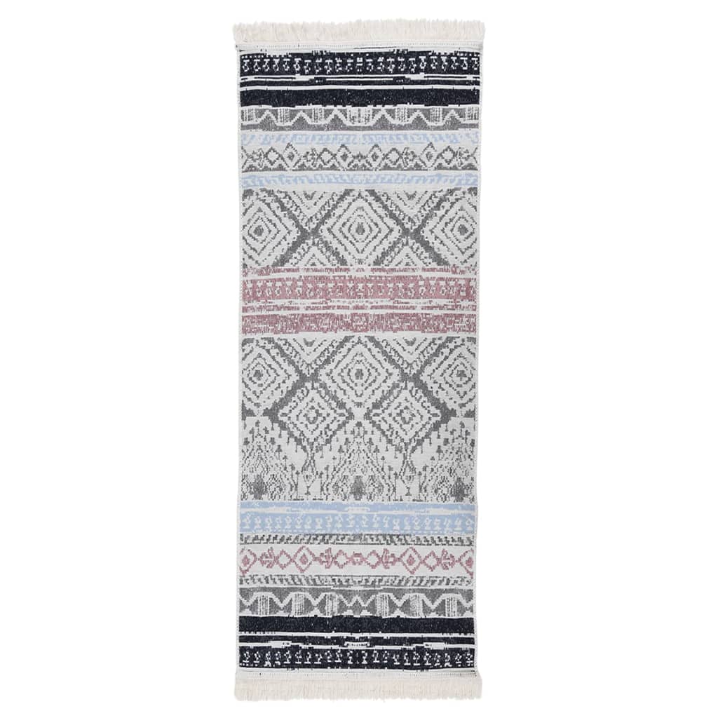Berkfield Rug Pink and Aqua 100x300 cm Cotton