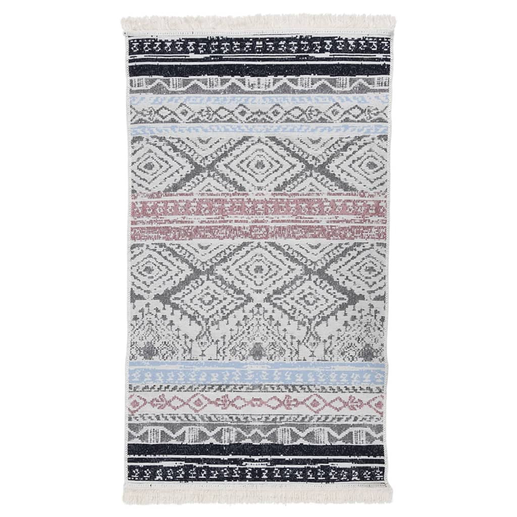 Berkfield Rug Pink and Aqua 120x180 cm Cotton