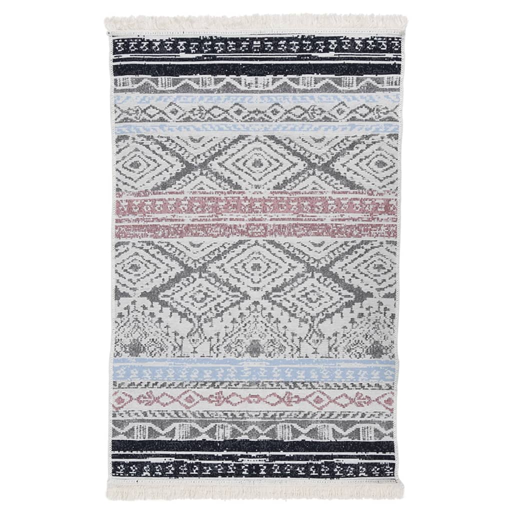 Berkfield Rug Pink and Aqua 160x230 cm Cotton