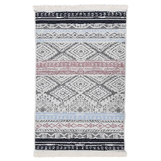 Berkfield Rug Pink and Aqua 160x230 cm Cotton