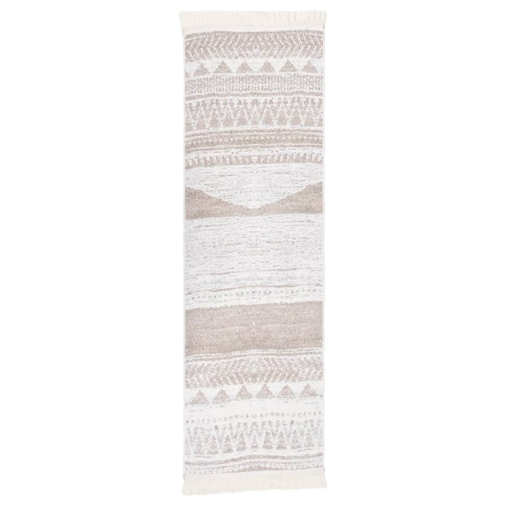 Berkfield Rug Beige 80x300 cm Cotton