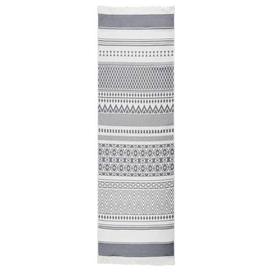 Berkfield Rug Grey and White 80x300 cm Cotton