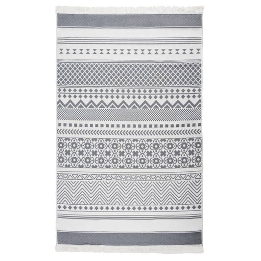 Berkfield Rug Grey and White 120x180 cm Cotton