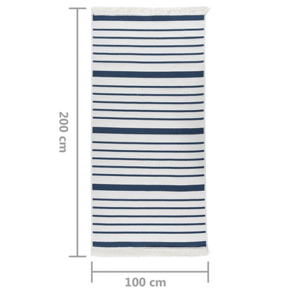 Berkfield Rug Marine 100x200 cm Cotton