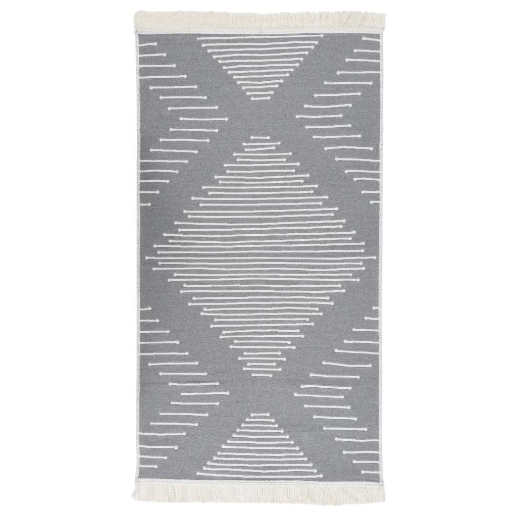 Berkfield Rug Dark Grey 80x150 cm Cotton