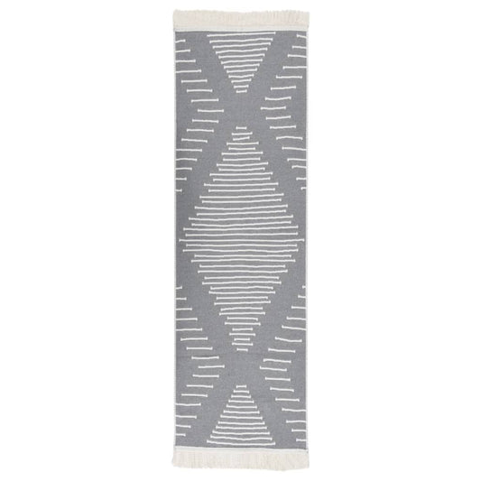 Berkfield Rug Dark Grey 80x300 cm Cotton