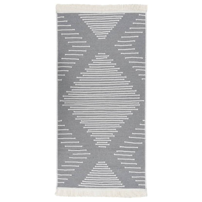Berkfield Rug Dark Grey 100x200 cm Cotton