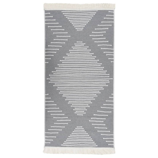 Berkfield Rug Dark Grey 100x200 cm Cotton