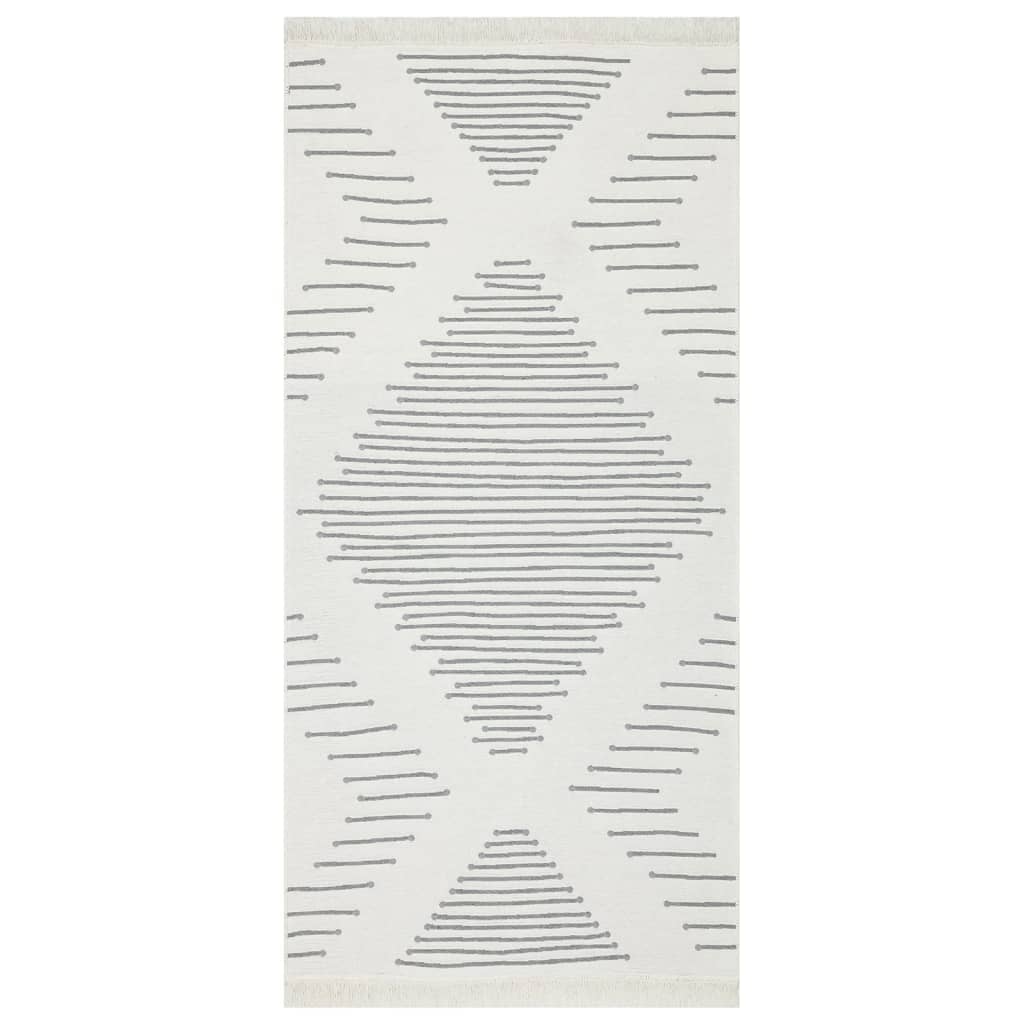 Berkfield Rug Dark Grey 100x200 cm Cotton