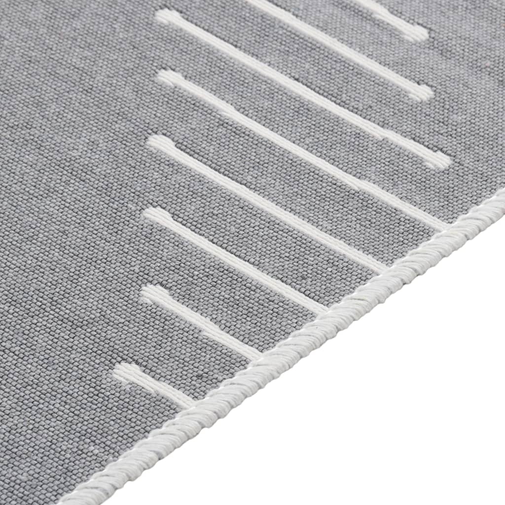 Berkfield Rug Dark Grey 100x200 cm Cotton