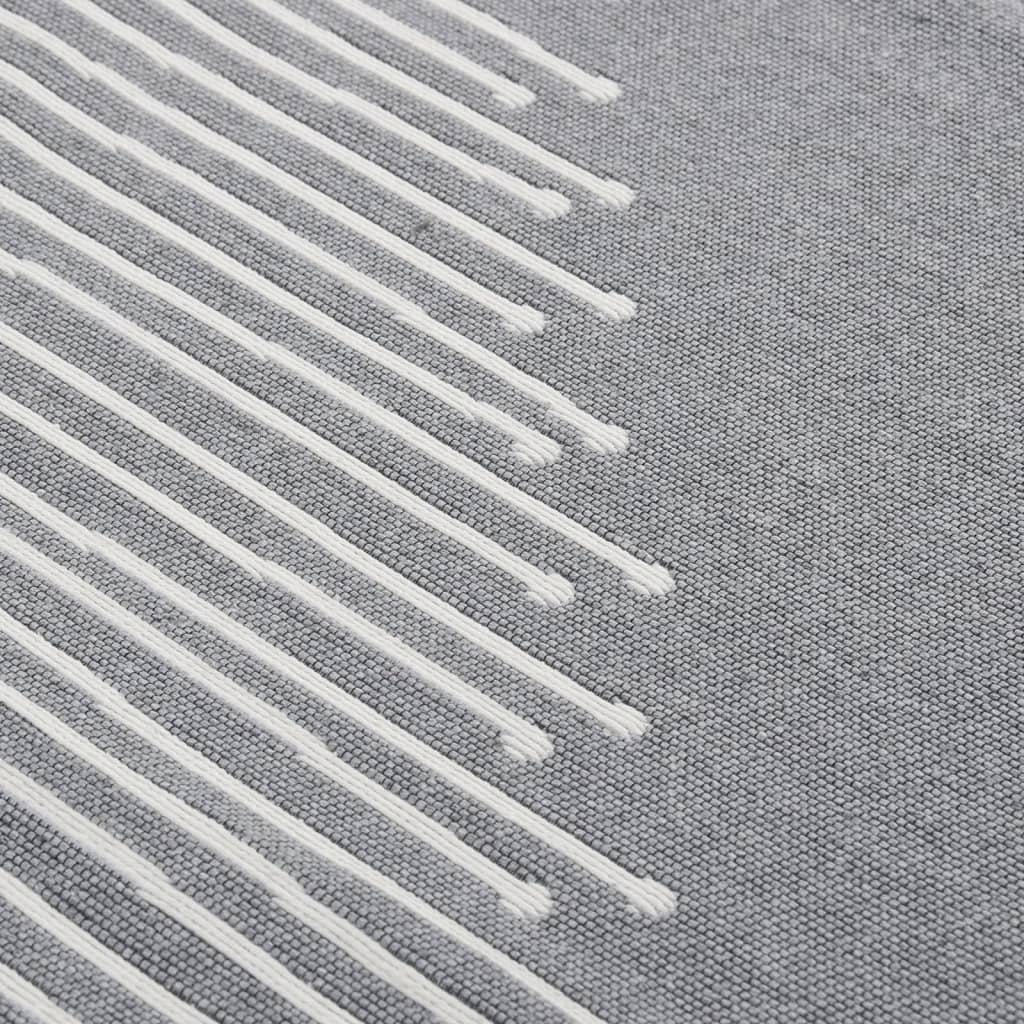 Berkfield Rug Dark Grey 100x200 cm Cotton