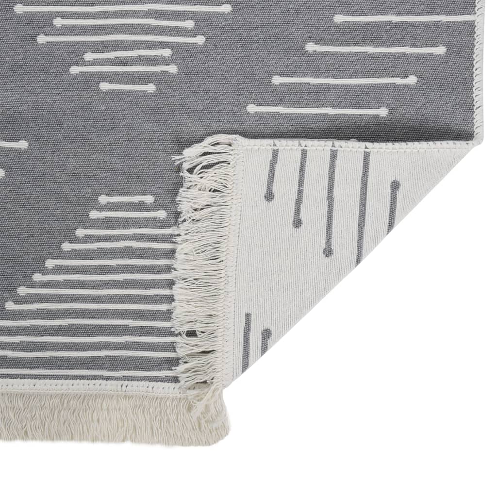 Berkfield Rug Dark Grey 100x200 cm Cotton