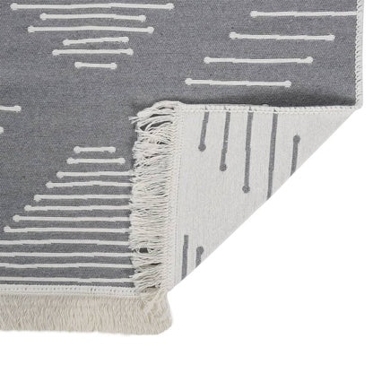 Berkfield Rug Dark Grey 100x200 cm Cotton