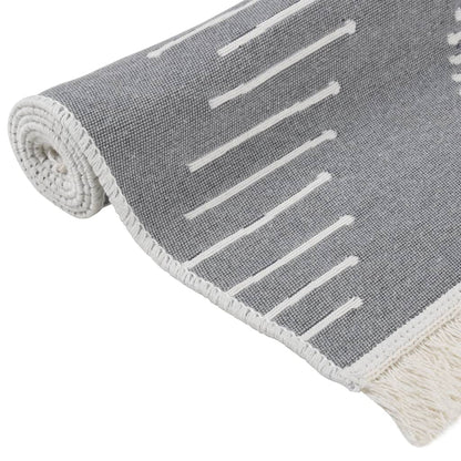 Berkfield Rug Dark Grey 100x200 cm Cotton