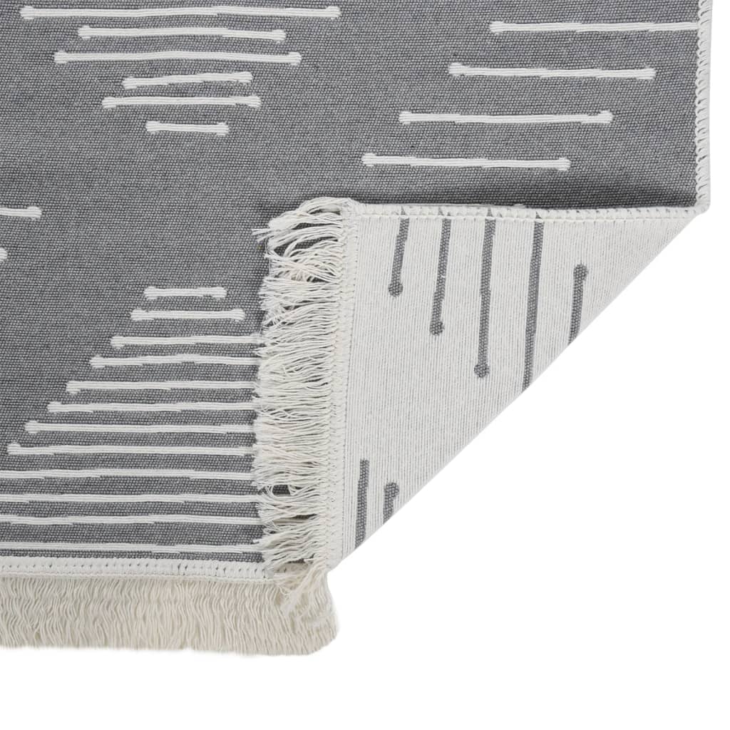 Berkfield Rug Dark Grey 120x180 cm Cotton