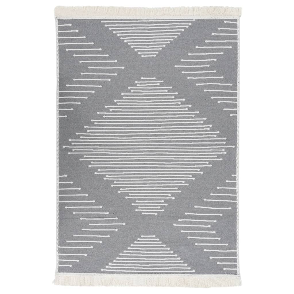 Berkfield Rug Dark Grey 160x230 cm Cotton