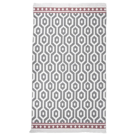 Berkfield Rug Grey 120x180 cm Cotton