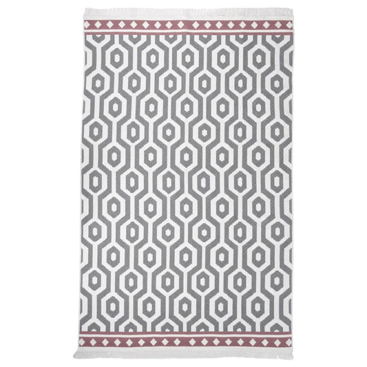 Berkfield Rug Grey 160x230 cm Cotton