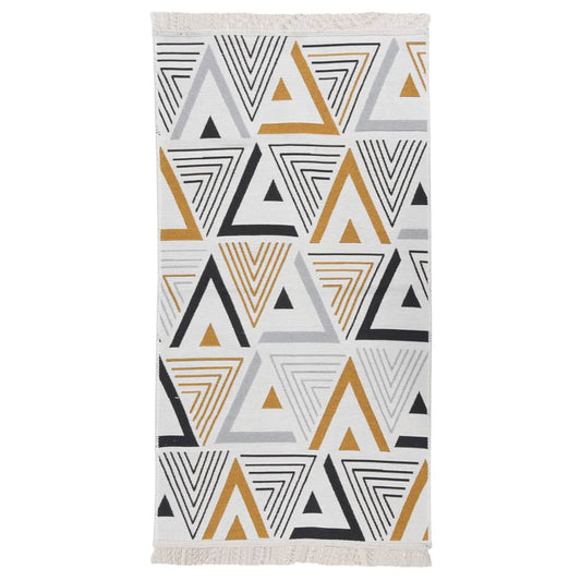 Berkfield Rug Yellow and Grey 80x150 cm Cotton