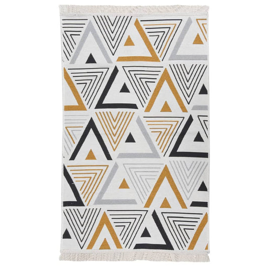 Berkfield Rug Yellow and Grey 120x180 cm Cotton