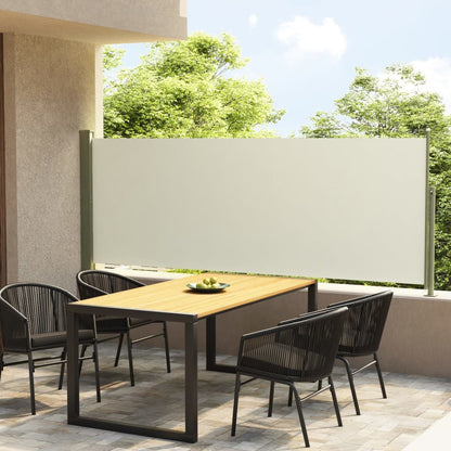 Berkfield Patio Retractable Side Awning 117x300 cm Cream