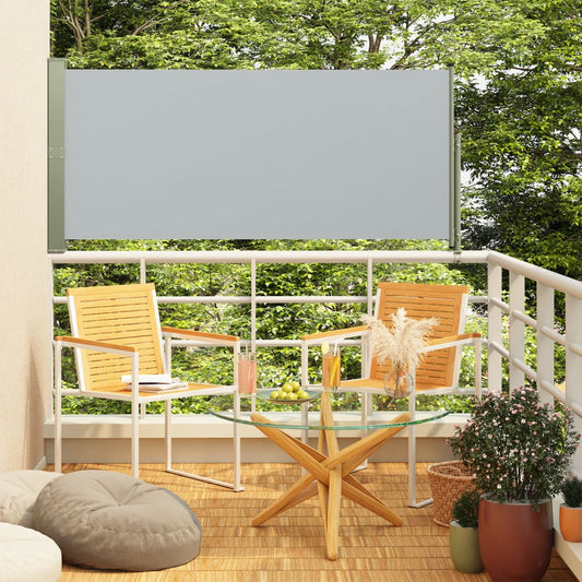 Berkfield Patio Retractable Side Awning 140x300 cm Grey