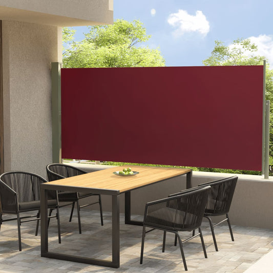 Berkfield Patio Retractable Side Awning 140x300 cm Red