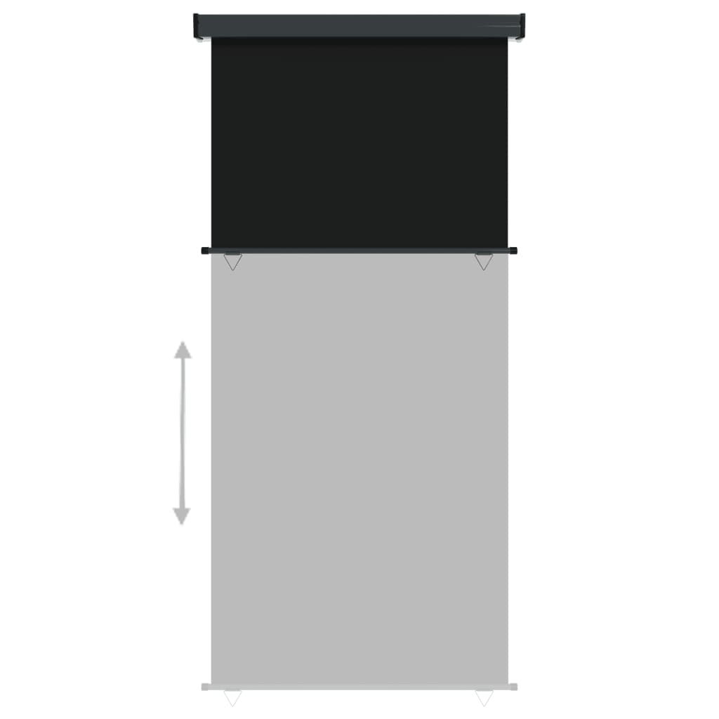Berkfield Balcony Side Awning 122x250 cm Black