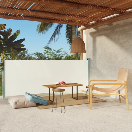Berkfield Patio Retractable Side Awning 117x300 cm Cream