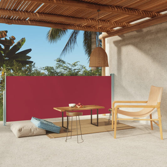 Berkfield Patio Retractable Side Awning 117x300 cm Red