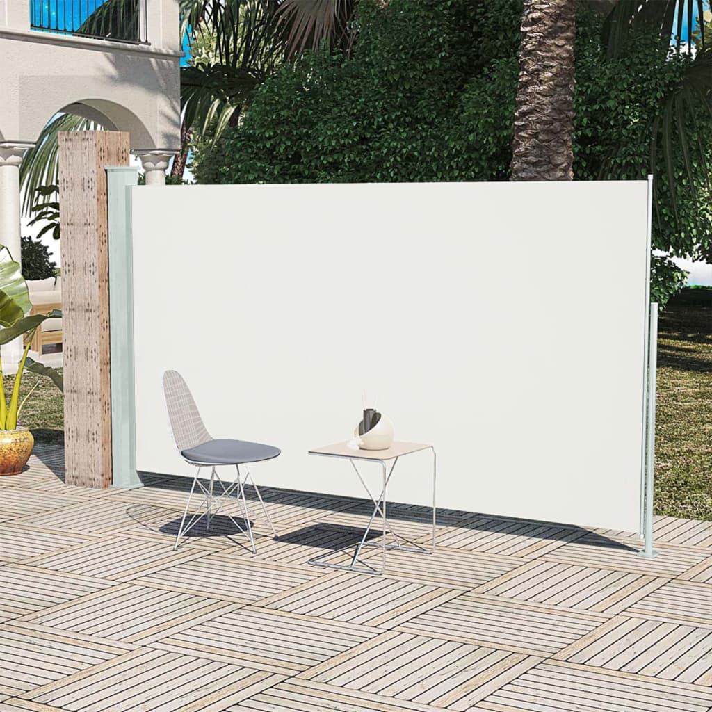 Berkfield Patio Retractable Side Awning 160x300 cm Cream