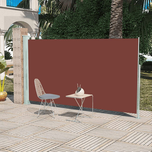 Berkfield Patio Retractable Side Awning 160x300 cm Brown